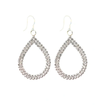 Afbeelding van Allergievrij strass oorbellen zilverkleur Oana Charme Bijoux
