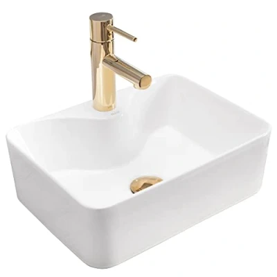 Afbeelding van REA Kelly Mini Opzetwastafel Waskom 41 x 31 13 cm Glans Wit