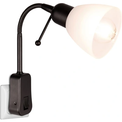 Afbeelding van TRIO LIGARA Stekkerspot Zwart mat excl. 1x E14 10W Flexibel Geïnstalleerde schakelaar