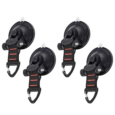 Afbeelding van 4 stuks ankerzuignappen, anker met zuignap, bevestiging van de sjorhaak, wasbaar, multifunctioneel, voor auto, zijluifel, boot, camping, zeil