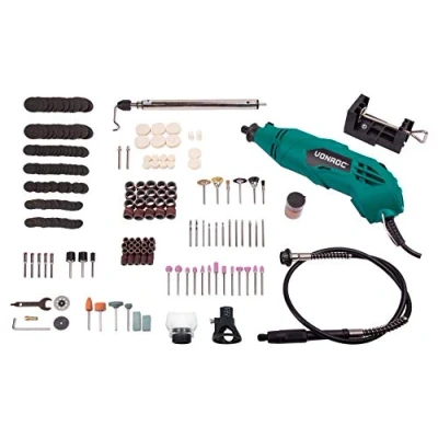 Afbeelding van VONROC Roterende multitool 160W met flexibele as Incl. 232 delige accessoire set