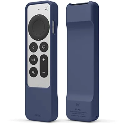 Afbeelding van elago R1 Case Compatibel met Apple TV 4k Siri Afstandsbediening 3e Generatie(2022) en 2e Generatie (2021)Magneettechnologie, Koord Inbegrepen, Goede Schokabsorptie, Volledige Toegang (Blauw)