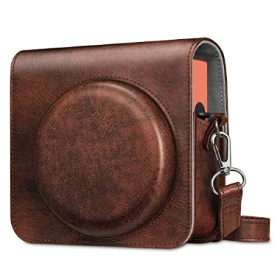 Afbeelding van Fintie Tas Case voor Fujifilm Instax Square SQ1 Instant Camera Premium Beschermende Reiscamerahoes met Afneembare Riem, (*Bruin)
