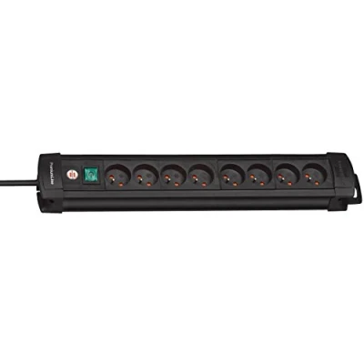 Afbeelding van Super Solid 13.500A stekkerdoos met overspanningsbeveiliging 8 voudig zilver 2,5m H05VV F 3G1,5 *FR*