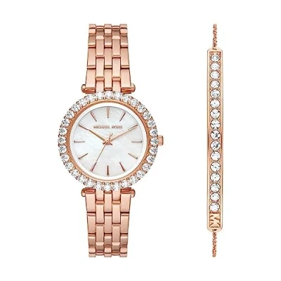 Afbeelding van Michael Kors Darci SET Horloge Rose goldcoloured, Dames, Maat: One Size, gold coloured