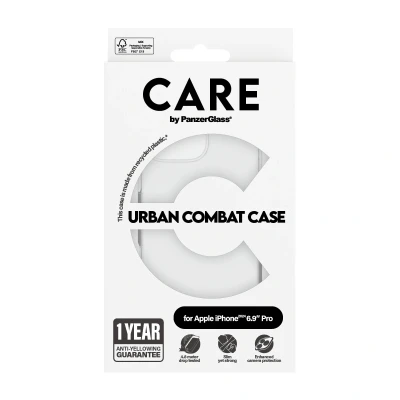Afbeelding van Care Flagship Case Urban Combat Met Clear Frame Telefoonhoesje Voor Apple Iphone 2024 6.7&#039;&#039; Pro Transparant