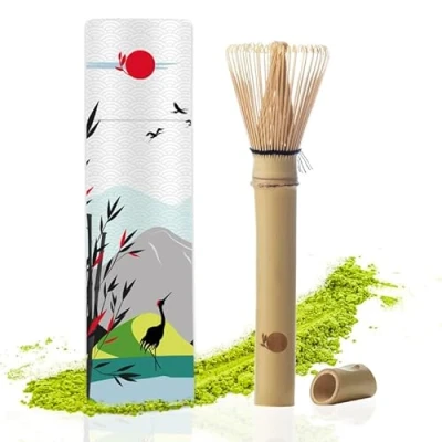 Afbeelding van ORIGEENS matcha WHISK BAMBOE MET Een LANGE HANDLE kleine traditionele Chasen garde voor Latte/Theeceremonie Reis