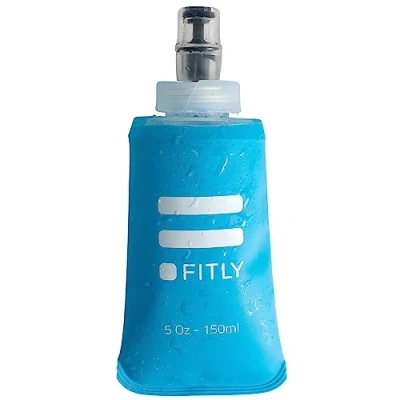 Afbeelding van Fitly flexibele waterfles Soft flask Krimp als je drinkt voor hydratatie pack Opvouwbare ideaal hardlopen, wandelen, fietsen, klimmen en intense activiteit (150 ml)
