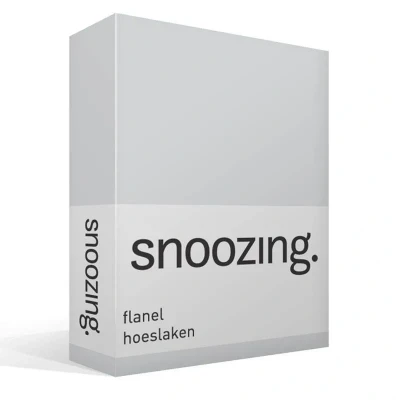 Afbeelding van Snoozing Flanel Hoeslaken Eenpersoons 70x200 cm Grijs
