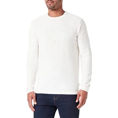 Afbeelding van JACK &amp; JONES Heren JORCRAYON gebreide trui met ronde hals, cloud dancer, XL, XL