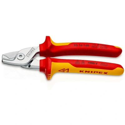 Afbeelding van Knipex stepcut kabelschaar geisoleerd met meer componentengrepen vde getest verchroomd 160 mm 15 50 mm2 95 16