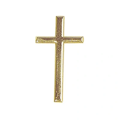 Afbeelding van Rayher 3120906 wax motief kruis, goud, 4 cm, zakje 1 stuk, kruis van was, was om kaarsen te versieren, versierwas, wasmotief voor communiekaarsen, bruiloftskaarsen