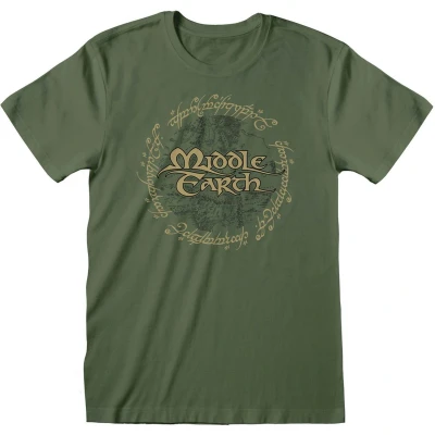 Afbeelding van Henry Tiger LORD OF THE Rings Middle Earth Tshirt print, Heren, Maat: Small, Olive