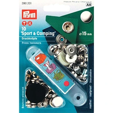 Afbeelding van Zilver Prym Sport &amp; Camping Naaivrijedrukknopen 15mm