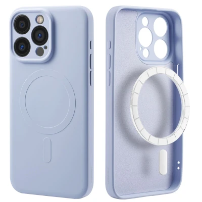 Afbeelding van Apple iPhone 15 Pro Max MagSafe Hoesje Siliconen en TPU (zacht) iMoshion Backcover/Softcase Lila Telefoonhoesje