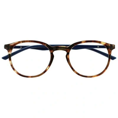Afbeelding van Opulize Met Bruine Schildpad Marineblauw Leesbril Groot Ronde Comfortabel Mannen Vrouwen Scharnieren Veer R60 2 +2,50