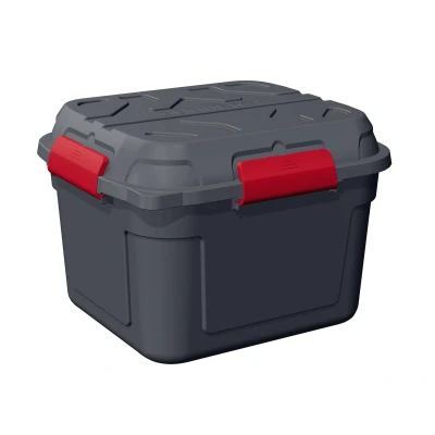 Afbeelding van SUNWARE Q Line waterproof Storage box 90 liters 601x531x425mm Anthracite/Red
