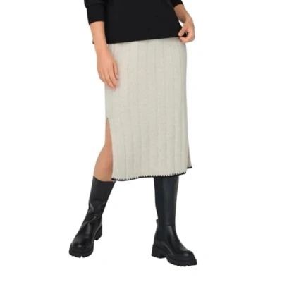 Afbeelding van ONLY Onlchick Skirt Kokerrok Pumice stone, Dames, Maat: Small, stone