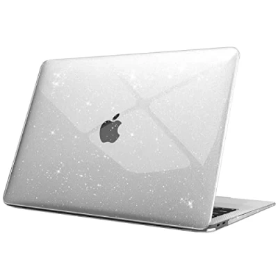 Afbeelding van Hoes compatibel met MacBook Air 13 (2018 2020 versie) A2337(M1) / A2179 A1932, ultradunne harde beschermhoes Snap Case inch Retina, transparant (glitter)