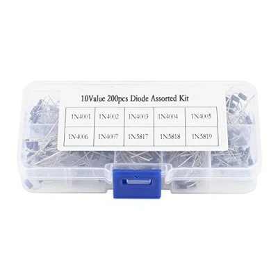 Afbeelding van 200 stks 10 Waarden Gelijkrichter Diode Assortiment Elektronische Kit 1N4001 1N4007 1N5817 1N5819 Met Doos