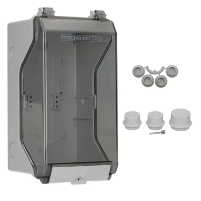 Afbeelding van Hensel lege behuizing inbouwmaten 101x205x95 mm tranparant klapdeksel kg 9001