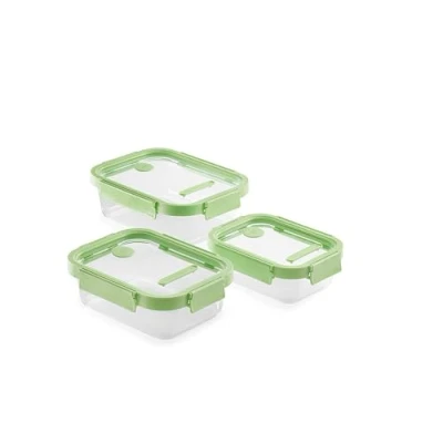 Afbeelding van Lékué Versatile Rectangular Glass Container Set 3pcs.