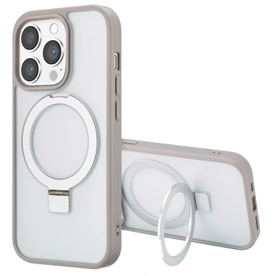 Afbeelding van Apple iPhone 14 Pro Max MagSafe Hoesje Kunststof Accezz Hardcase/Backcover Grijs Telefoonhoesje Shockproof/Valbescherming
