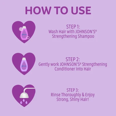 Afbeelding van Johnson&#039;s Strenght Drops Kinder Shampoo met Vitamine E 500ml