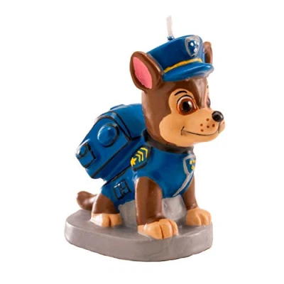 Afbeelding van dekora Originele verjaardagskaarsen Chase 3D Verjaardagskaars voor Kindertaarten 7 cm
