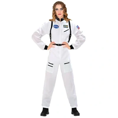 Afbeelding van Widmann Science Fiction &amp; Space Kostuum USA Astronaut Wit Sally Vrouw / Beige Small Carnavalskleding Verkleedkleding