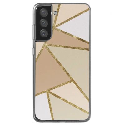 Afbeelding van imoshion hoesje Geschikt voor Samsung Galaxy S21 FE Design Graphic Beige
