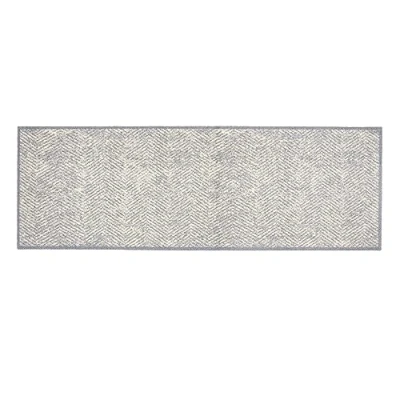 Afbeelding van antislip tapijt woonkamer Miabella deurmat binnen keukenloper gang stofvrij mat wasbaar 66x110cm visgraat Welcome Home