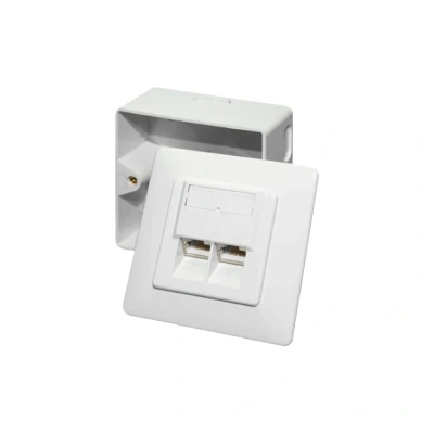Afbeelding van Enzo Goobay Cat6 In/Opbouw doos 2x UTP wit 2575300