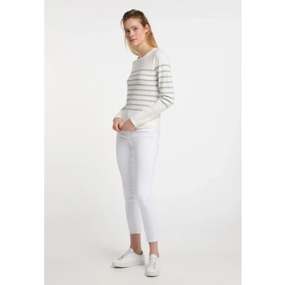 Afbeelding van Gebreide trui DREIMASTER XS/S / Off White Grijs Melange 50% Viscose 28% Polyester 22% Nylon