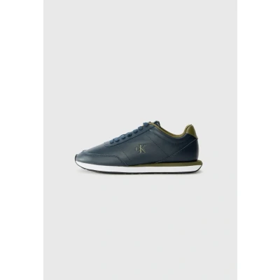 Afbeelding van Calvin Klein Jeans Retro Runner Sneakers laag, Heren, Maat: 42, Navy/capers Leer