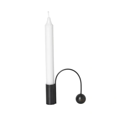 Afbeelding van Ferm Living Balance Kaarshouder zwart messing