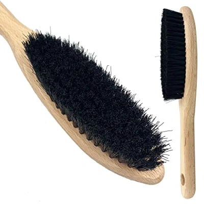 Afbeelding van Newman and Cole Houten kledingborstel, synthetische borstel voor kleding, pakken, suède, fluweel of wol pluisborstel stoffen om pluizen, dons, stof, pluisjes en dierenhaar gemakkelijk aan