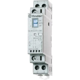 Afbeelding van Finder magneetschakelaar 17 5mm 2v 25a 250vac spoel 24vac dc contact agni mech standindicatie on auto off schakelaar en led 22 32 0 024 1440