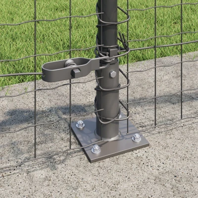 Afbeelding van vidaXL Hekposten Set van 52 Grijs Beton 3,2 x 70 cm Duurzaam
