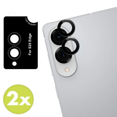 Afbeelding van imoshion 2 Pack Camera lens protector Samsung Galaxy S25 Edge Transparant Glas