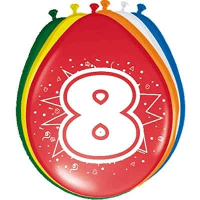 Afbeelding van Ballonnen 8 jaar stuks