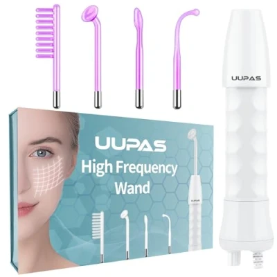 Afbeelding van Hoge Frequentie Wand UUPAS Draagbare Handheld Gezichtsmachine Skin Facial met 4 Argonbuizen voor Acne, Versteviging, Huidverjonging, Rimpelverwijdering