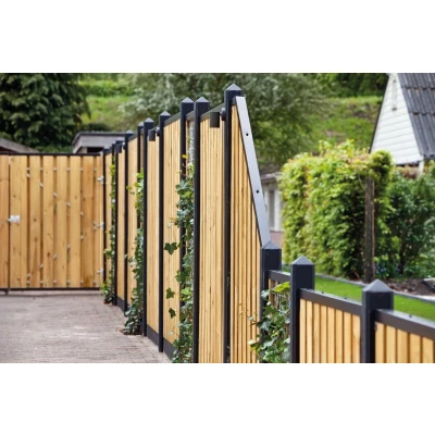 Afbeelding van Gaaselement met houten kader H180xB60cm geïmpregneerd
