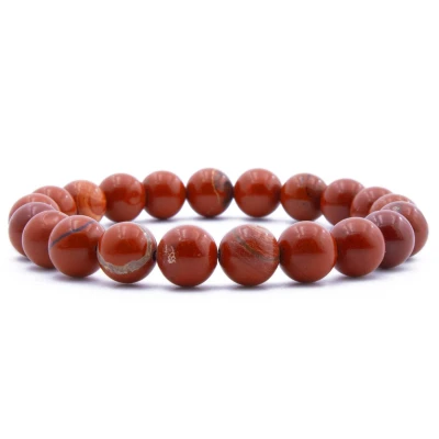 Afbeelding van Bixorp Gems Jaspis Edelstenen Armband 8mm Edelsteen Kralenarmband 18cm Spiritueel Cadeau