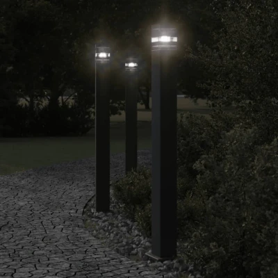 Afbeelding van Buitenvloerlamp 110 cm aluminium zwart