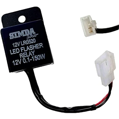 Afbeelding van Simda Pro Universeel knipperlicht voor de motorfiets, relais, 12 V, 2 polige led knipperrelais, knipperlichten