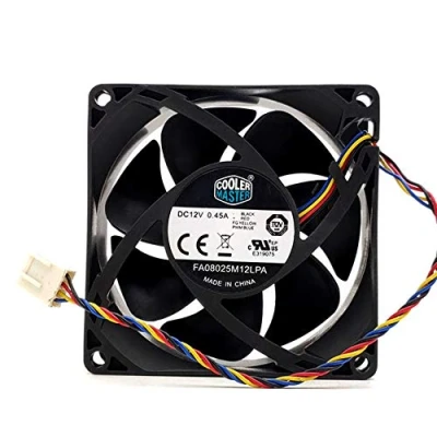 Afbeelding van FA08025M12LPA 8025 DC12V 0.45A 4 wire temperature control cooling fan