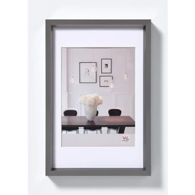 Afbeelding van walther design fotolijst staal 40 x 60 cm met passe partout, Steel Style kunststof lijst ES460D