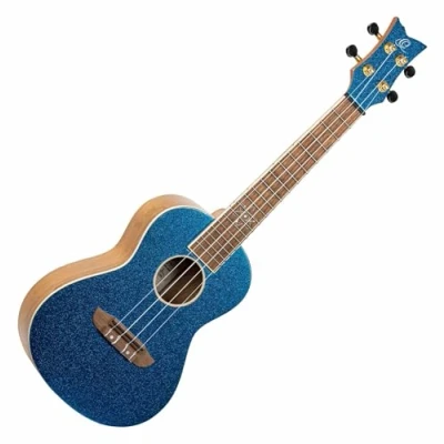 Afbeelding van Ortega RUEL MBL Element Series concert Size Ukulele Metallic Blue ukelele met gigbag