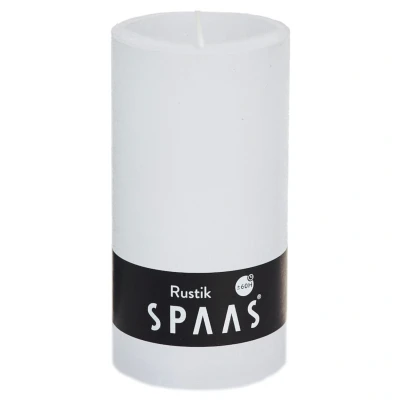 Afbeelding van Spaas Kaars Rustiek Wit Branders Ø70x130 mm Ca. 60 H